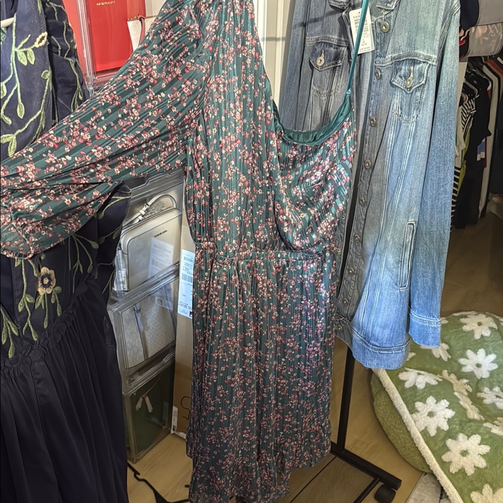 Lane Bryant one shoulder Green/teal Sundress